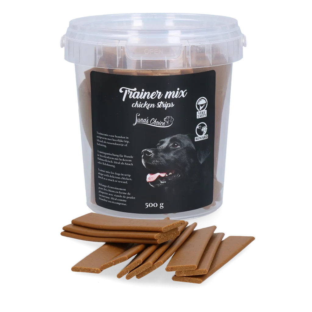Snack per l’addestramento al pollo, strisce morbide, 500 g – Luna's Choice Trainer Mix Chicken strips - immagine 1