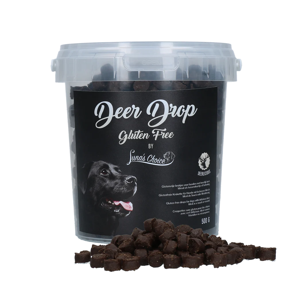 Premietti da addestramento al cervo, senza glutine, 500 g – Luna's Choice Trainer Mix Deer Drop (senza glutine) - immagine 1