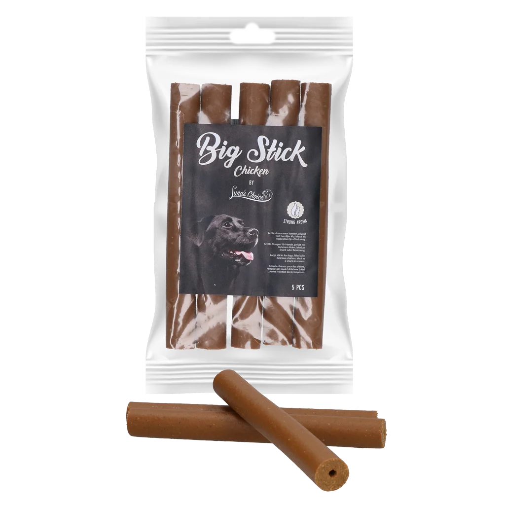 Snack per cani in stick morbidi al pollo, 5 pezzi – Luna's Choice Big Stick - immagine 1