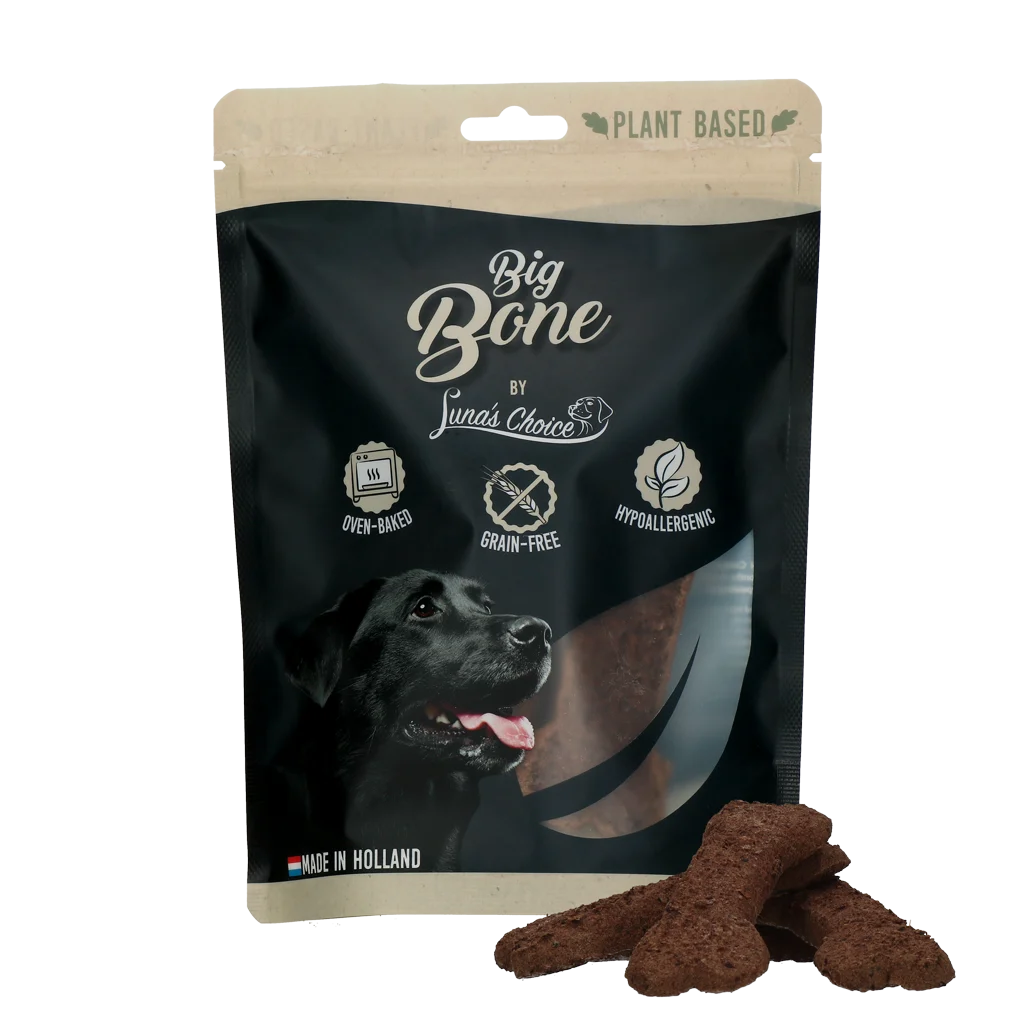 Biscotti per cani vegetali e senza cereali, 6 x 45 g – Luna's Choice Plant Based Bone L - immagine 1