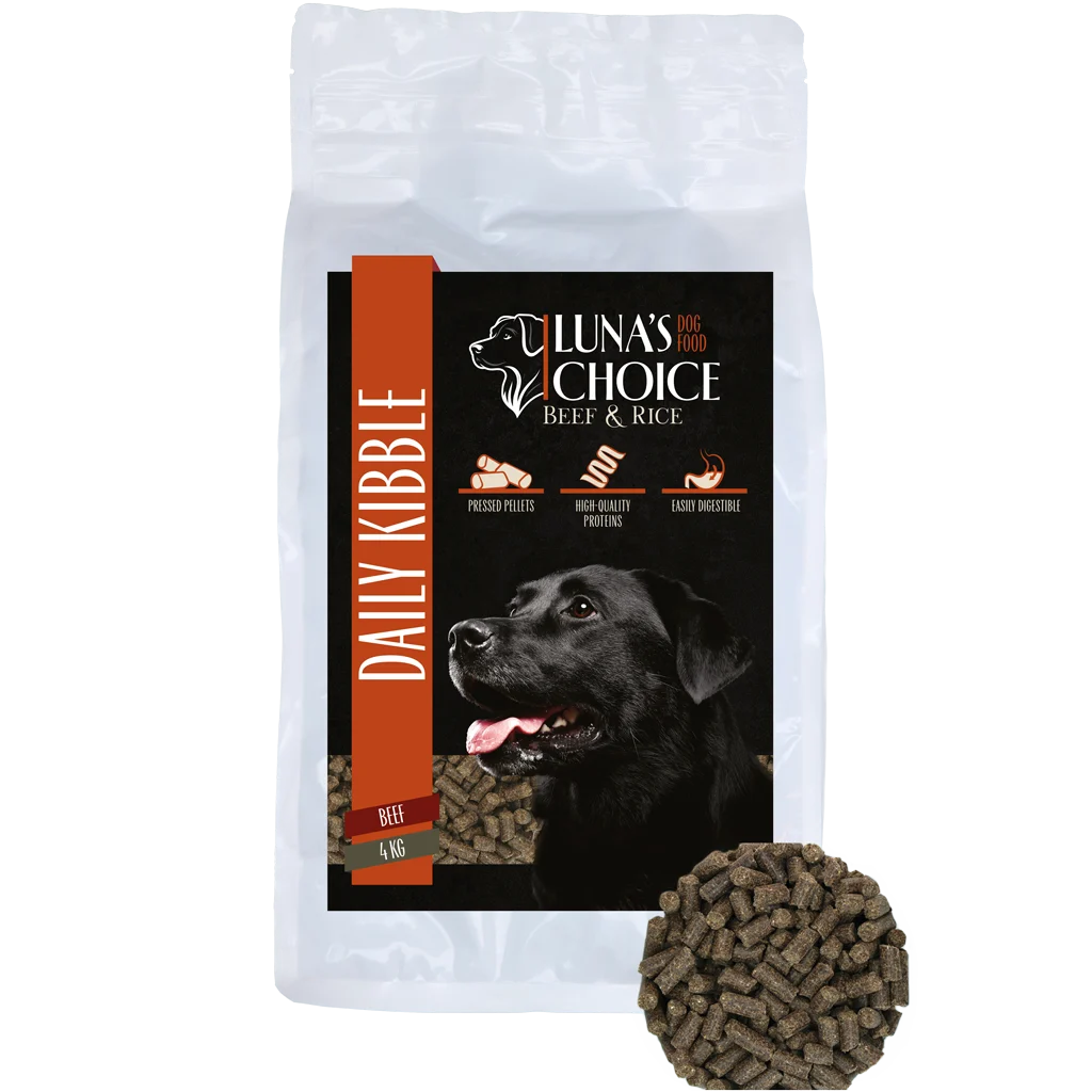 Alimento pressato per cani con manzo e riso, 4 kg – Luna's Choice Adulto Manzo/Riso - immagine 1