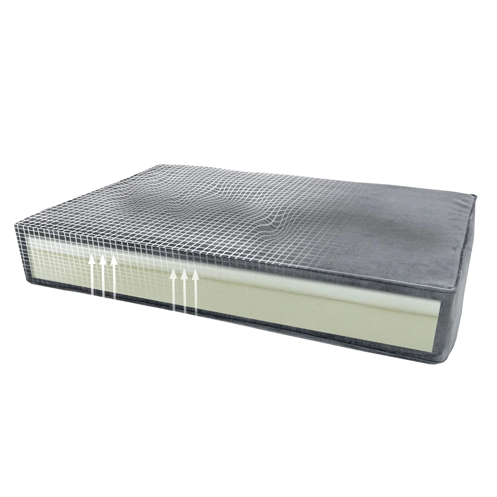 Cuscino ortopedico per cani con schiuma memory arancione S, 45 x 55 x 12 cm – Cuscino ortopedico in velluto Madison - immagine 6