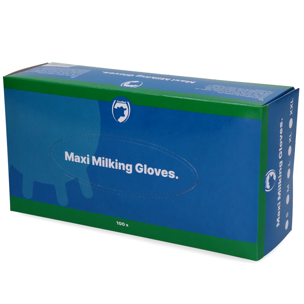 Guanti da mungitura in nitrile, senza polvere, taglia S, 100 pezzi – Excellent - immagine 1