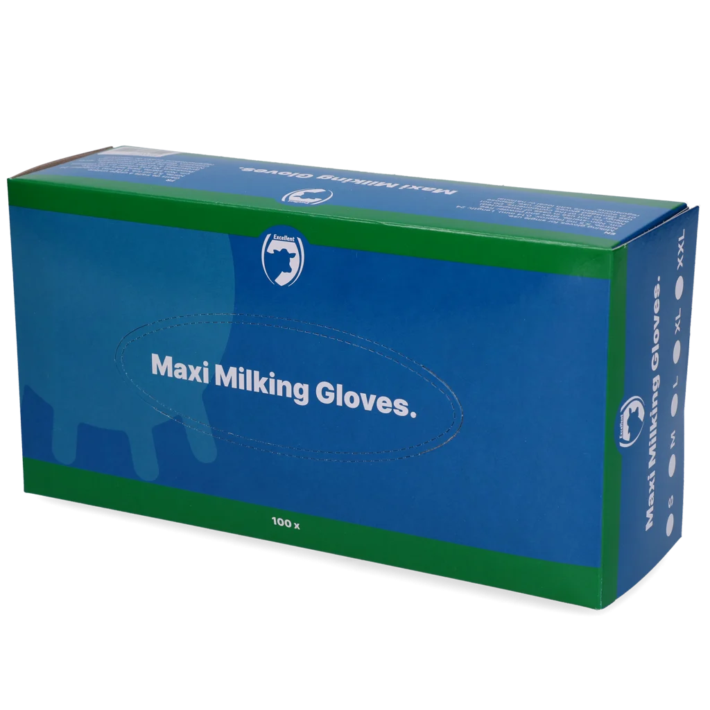 Guanti da mungitura in nitrile, senza polvere, taglia L (8,5 - 9), 100 pezzi – Excellent - immagine 1