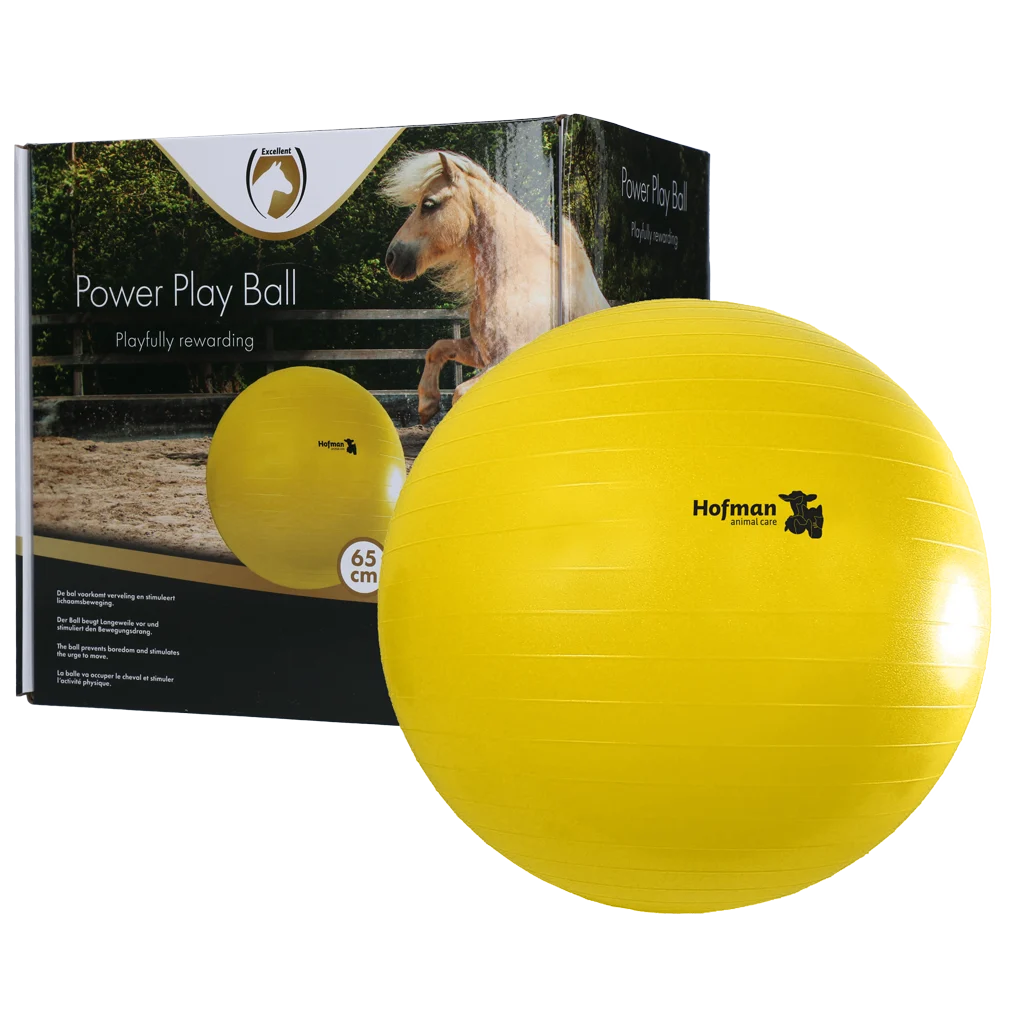 Palla gioco per cavalli gialla, 65 cm – Maximus Power Play Ball - immagine 1