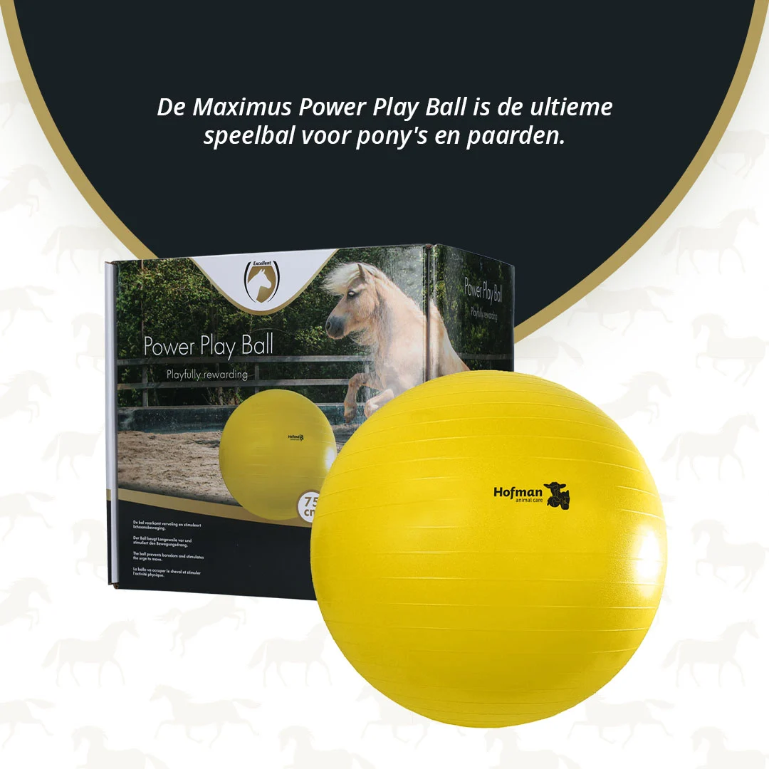 Palla da gioco per cavalli gialla, 75 cm – Maximus Power Play Ball - immagine 3