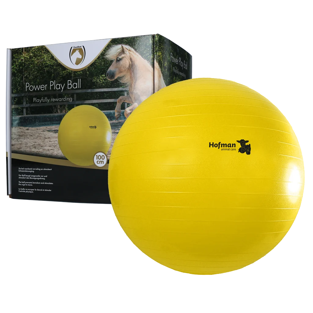 Palla gioco per cavalli gialla, 100 cm – Maximus Power Play Ball - immagine 1