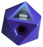 Cubo gioco per cavalli con apertura per snack da 37 mm, blu – Maximus Feed & Play Cube