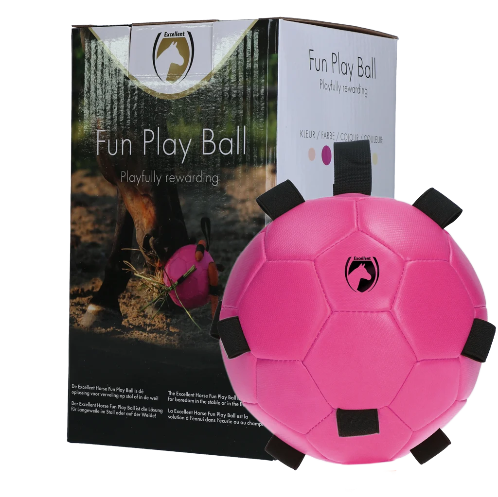 MAXI5300.png Palla gioco per cavalli con elastici, 19 cm, rosa – Excellent Horse Fun Play Ball - immagine 1