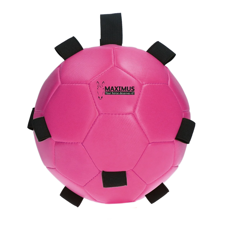 Palla gioco per cavalli con elastici, 19 cm, rosa – Excellent Horse Fun Play Ball - immagine 2