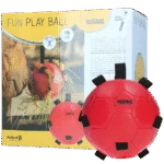 Palla gioco per cavalli con elastici, 19 cm, rossa – Excellent Horse Fun Play Ball