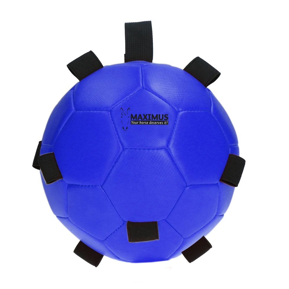 Palla gioco per cavalli con elastici, 19 cm, blu – Excellent Horse Fun Play Ball - immagine 2