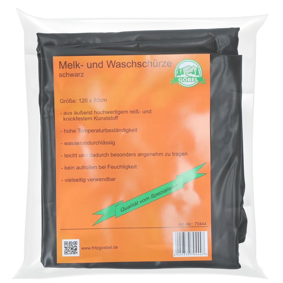 Grembiule da mungitura impermeabile nero, 80 x 120 cm - immagine 2