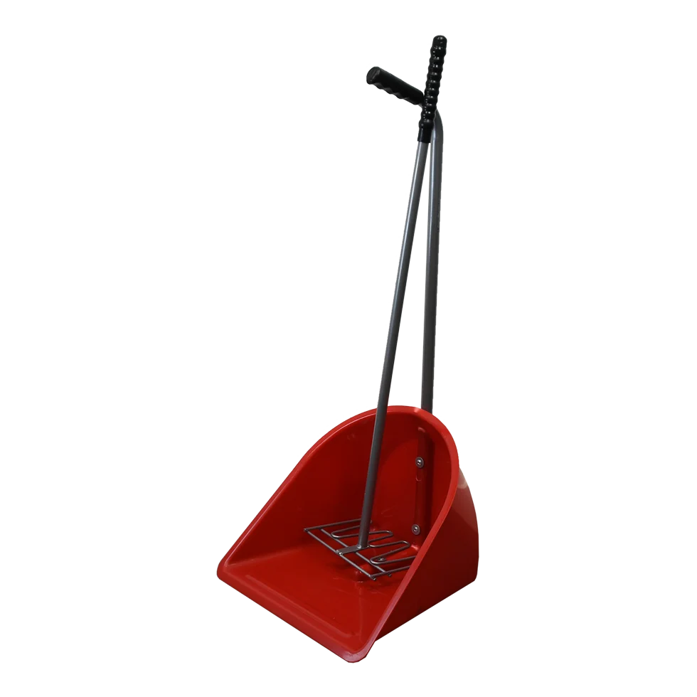 Set Mestboy con paletta raccogli letame da 78 cm e rastrello da 85 cm, rosso - immagine 1