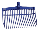 Forca per letame in plastica senza manico, blu, 41 x 36 x 11 cm – Vplast