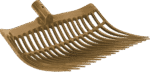 Forca da stalla in plastica senza manico, oro, 41 x 36 x 11 cm – Vplast