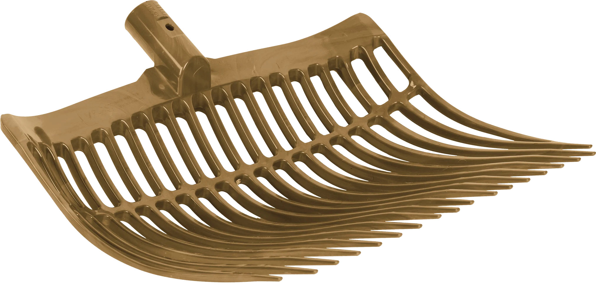Forca da stalla in plastica senza manico, oro, 41 x 36 x 11 cm – Vplast - immagine 1