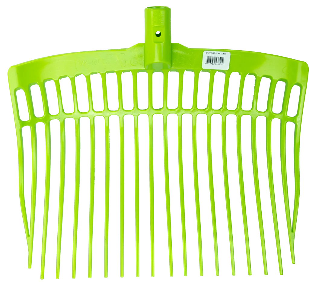 Forca per letame in plastica senza manico, verde lime, 41 x 36 x 11 cm – Vplast - immagine 1