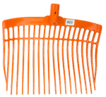 Forca per letame in plastica senza manico, arancione, 41 x 36 x 11 cm – Vplast