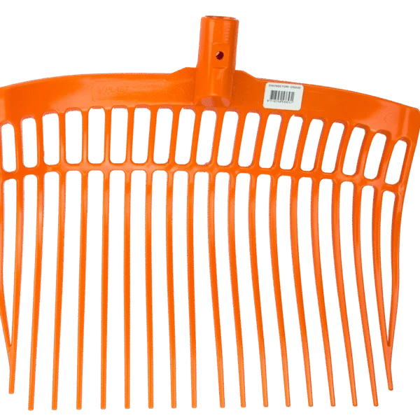 Forca per letame in plastica senza manico, arancione, 41 x 36 x 11 cm – Vplast