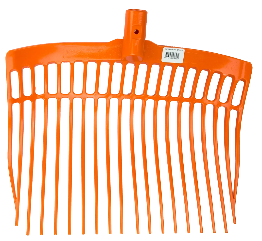 Forca per letame in plastica senza manico, arancione, 41 x 36 x 11 cm – Vplast - immagine 1