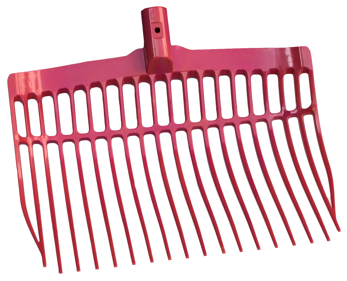 Forca per letame in plastica senza manico, rosa, 41 x 36 x 11 cm – Vplast - immagine 1