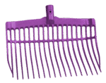 Forca per letame in plastica senza manico, viola, 41 x 36 x 11 cm – Vplast