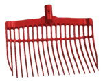 Forcone da stalla in plastica senza manico, rosso, 41 x 36 x 11 cm – Vplast