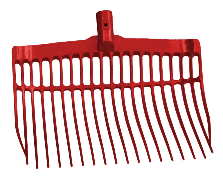 Forcone da stalla in plastica senza manico, rosso, 41 x 36 x 11 cm – Vplast