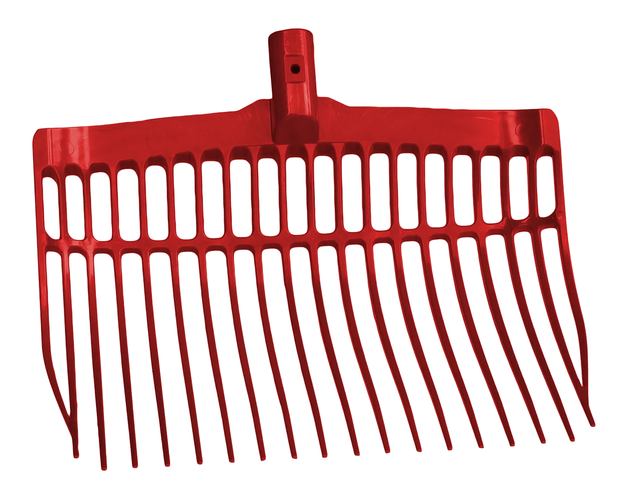 Forcone da stalla in plastica senza manico, rosso, 41 x 36 x 11 cm – Vplast - immagine 1