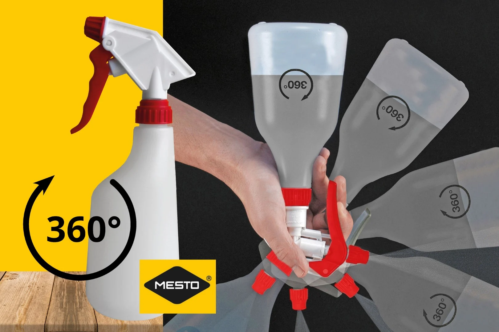 Spruzzatore manuale da 600 ml con funzione a 360° – Mesto Trigger Sprayer - immagine 2