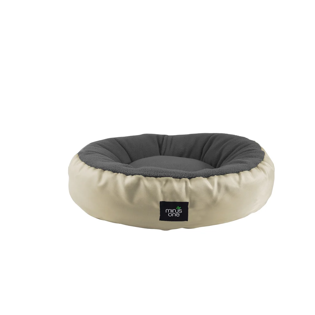 Cuccia per cani con zona di riposo in pile, grigia M – Minus One Snuggle Pet Bed - immagine 1