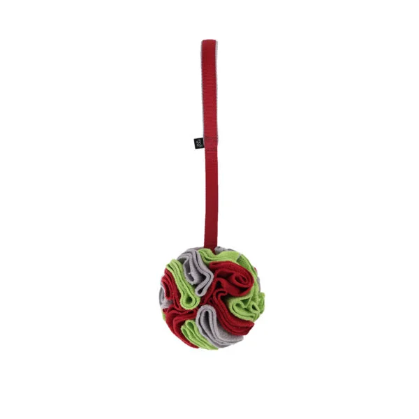 Gioco da tira e molla per cani in pile con palla – Minus One Fleece Dog Tug Toy Ball