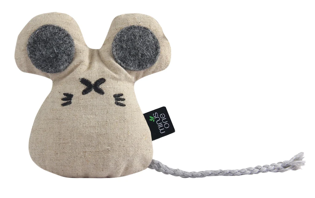 Gioco per gatti a forma di topo con erba gatta, 9 x 9,5 x 2,5 cm – Minus One Docile Buddy Cat Toy Mouse - immagine 1