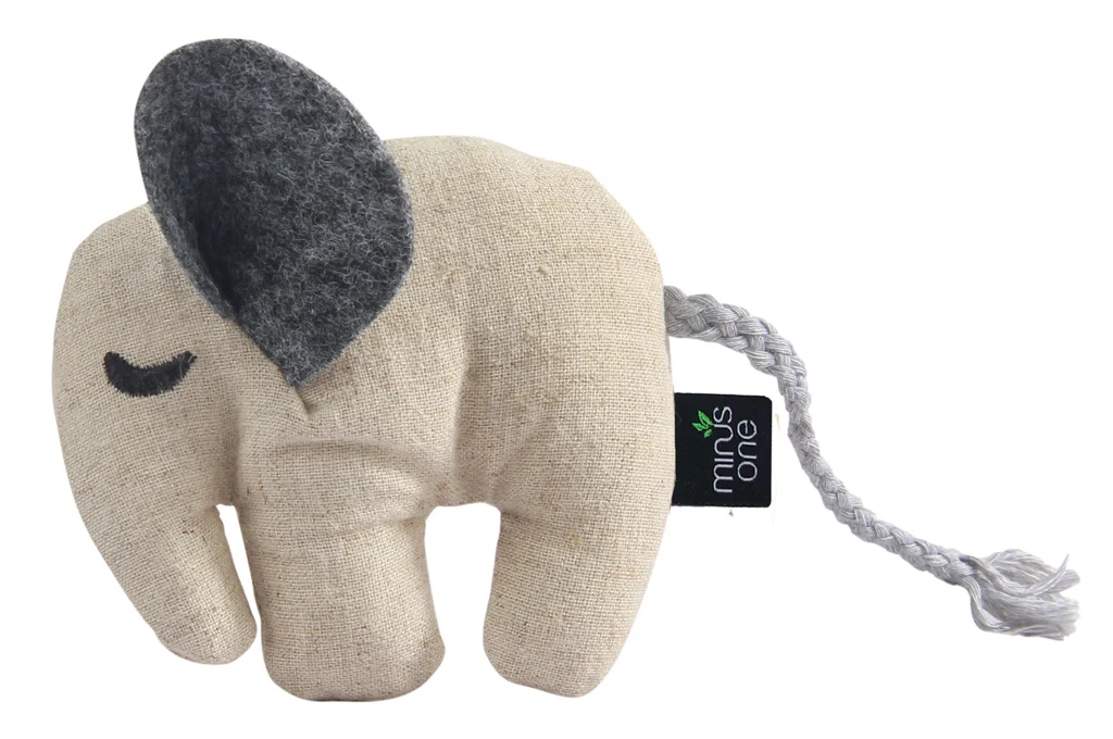 Gioco per gatti a forma di elefante con erba gatta, 9,5 x 8,5 x 2,5 cm – Minus One Docile Buddy Cat Toy Elephant - immagine 1