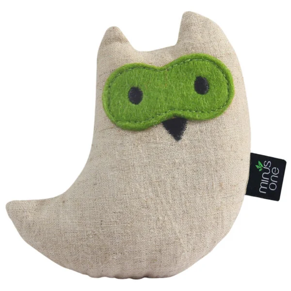 Gioco per gatti a forma di gufo con erba gatta, 10,5 x 9,5 x 2,5 cm – Minus One Docile Buddy Cat Toy Owl