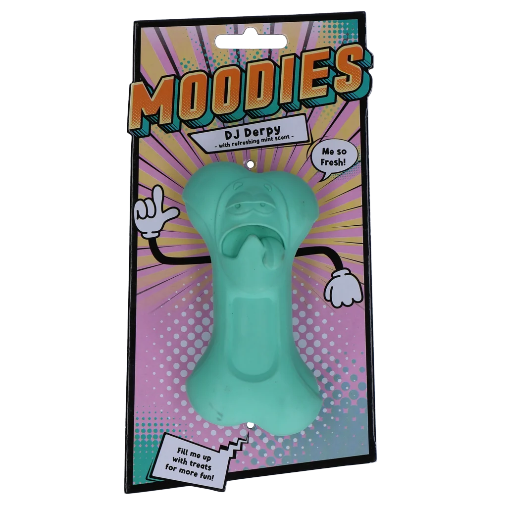 Osso da masticare per cani in gomma naturale con aroma alla menta – Moodies DJ Derpy - immagine 1