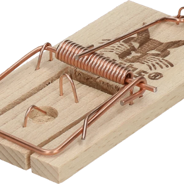 Trappola per topi in legno con molla in acciaio, 9,5 x 4,8 cm – Luchs