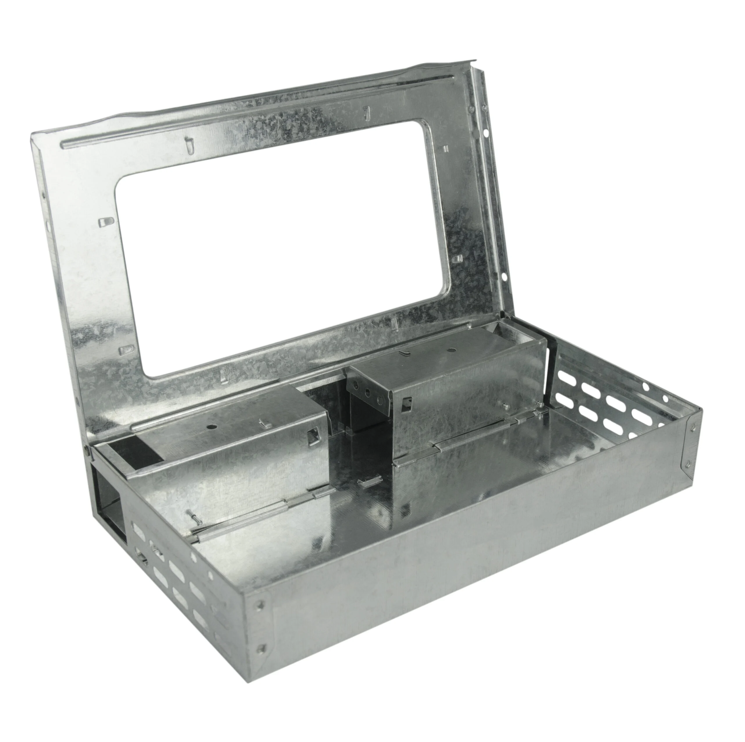 Trappola per topi a cattura viva con finestra di ispezione e 2 ingressi, 26,4 x 16 x 5 cm – Hofman Pest Control Catch-A-Mouse - immagine 2