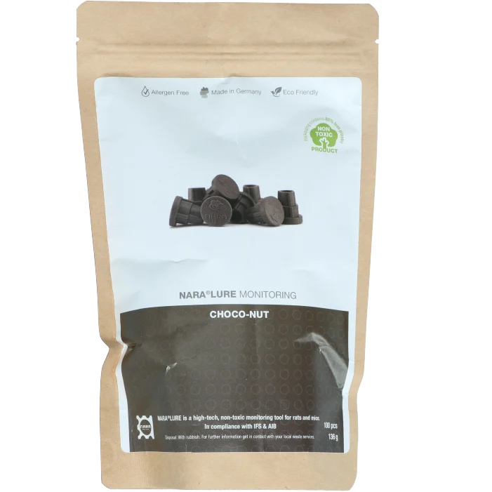 Esca in plastica per topi e ratti all'aroma di cioccolato, 100 pezzi – Nara Lure - immagine 1