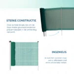 Rete di delimitazione per giardino con maglia da 0,5 cm, altezza 80 cm, 20 m – Euro-Netz universale - immagine 3