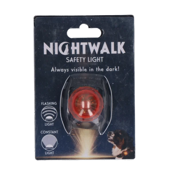 Luce di sicurezza per collare per cani, arancione, 2 modalità di illuminazione – Nightwalk Safety Light