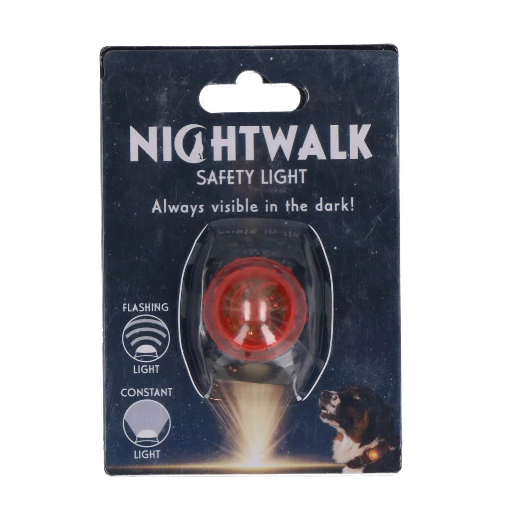Luce di sicurezza per collare per cani, arancione, 2 modalità di illuminazione – Nightwalk Safety Light - immagine 1