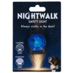 Luce di sicurezza per collare da cane, blu, 2 modalità di illuminazione – Nightwalk Safety Light