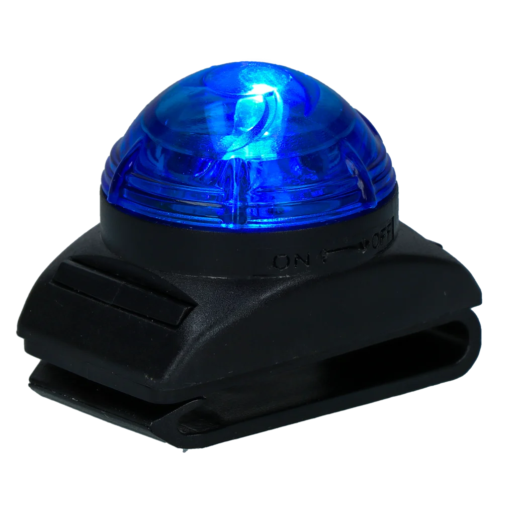 Luce di sicurezza per collare da cane, blu, 2 modalità di illuminazione – Nightwalk Safety Light - immagine 3
