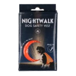 Gilet di sicurezza per cani con dettagli riflettenti e chiusura in velcro, arancione, M – Nightwalk Safety Vest