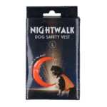 Gilet di sicurezza per cani con dettagli riflettenti e chiusura in velcro, arancione, L – Nightwalk Safety Vest