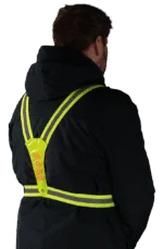 Imbracatura di sicurezza con luci LED, regolabile, gialla – Nightwalk Human Safety Harness - immagine 4