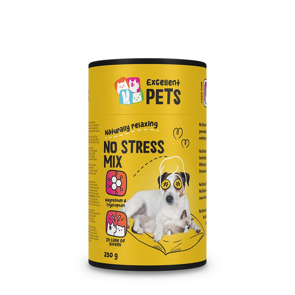 Integratore in polvere per cani e gatti contro lo stress, 250 g – Excellent Pets No Stress Mix - immagine 1
