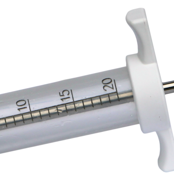 Siringa in nylon con raccordo a vite